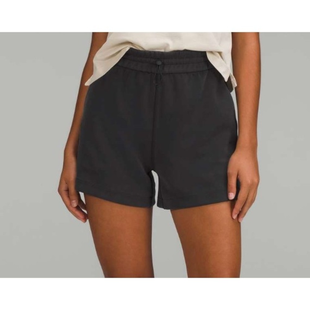Lululemon Softstreme High Rise Shorts Women's 4 Black Modal Lounge Casual